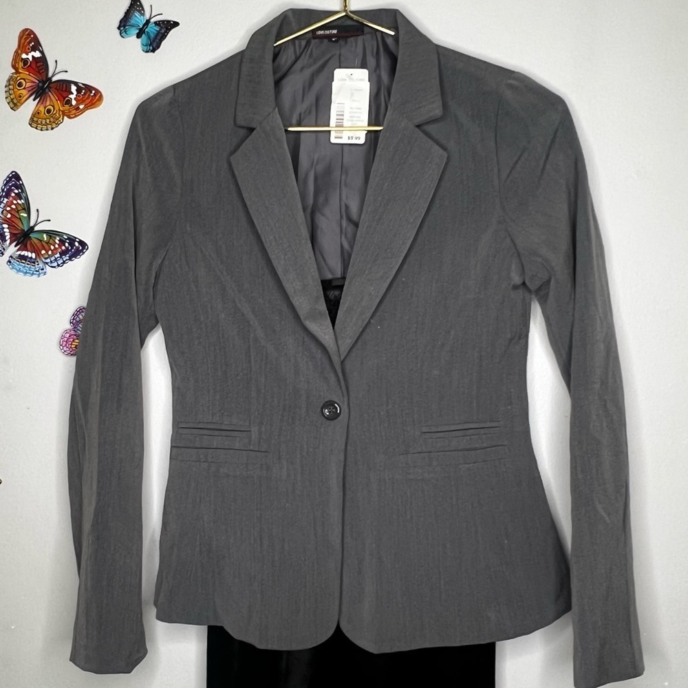 💎 BOGO! Grey Business Casual Trendy Blazer NWT 💎